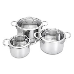 Bộ 3 nồi Inox 304 liền khối Kalpen Kazler KZ1 16-20-24cm