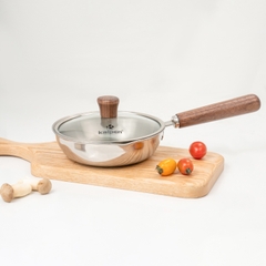 Chảo Inox 304 liền khối miệng rót Kalpen Baby Rinmer RM16 16cm