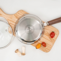 Chảo Inox 304 liền khối miệng rót Kalpen Baby Rinmer RM16 16cm