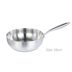 Chảo Inox 304 liền khối miệng rót Kalpen Lager