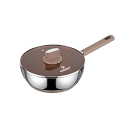 Chảo Inox 304 liền khối phủ Titanium Kalpen Shield