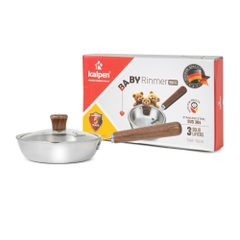 Chảo Inox 304 liền khối miệng rót Kalpen Baby Rinmer RM16 16cm