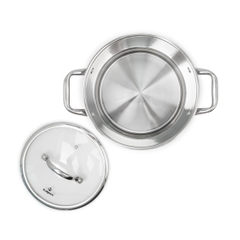 Bộ 3 nồi Inox 5 lớp đáy thành cao Kalpen Glanzer GL1 18-20-24cm