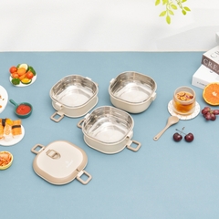 Hộp cơm 3 tầng Inox 304 Kalpen AR11 2.1L