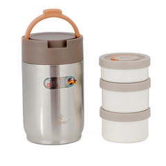 Hộp cơm giữ nhiệt Inox 304 3 ngăn Kalpen I1 2L