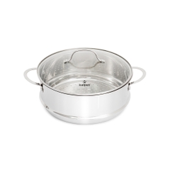 Nồi luộc gà Inox 5 lớp đáy kèm xửng Kalpen L30Pro 30cm