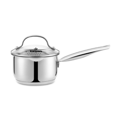 Quánh Inox chống dính 5 lớp đáy miệng rót Kalpen Lermat L14 14cm