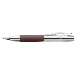 Bút Máy Faber-Castell E-Motion Pearwood Chrome Dark Brown