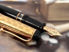 Bút Máy Aurora Optima Art Deco Rose Gold Vermeil