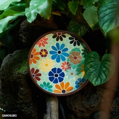 Khay Gốm Mosaic Bát Tràng - Họa Tiết Ngàn Hoa