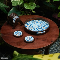 Khay Gốm Mosaic Bát Tràng - Họa Tiết Bình An