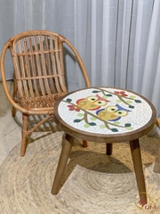 Bàn trà, cafe bằng Gốm Mosaic - Họa tiết Cú Cử Nhân