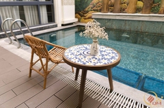 Bàn trà, cafe bằng Gốm Mosaic - Họa tiết Cúc Họa Mi