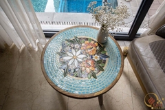Bàn trà, cafe bằng Gốm Mosaic - Họa tiết Hoa Cỏ Mùa Xuân