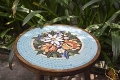 Bàn trà, cafe bằng Gốm Mosaic - Họa tiết Hoa Cỏ Mùa Xuân
