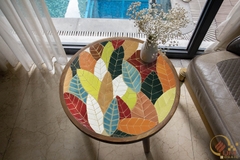 Bàn trà, cafe bằng Gốm Mosaic - Họa tiết Sắc Thu