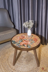 Bàn trà, cafe bằng Gốm Mosaic - Họa tiết Hoa Hồng