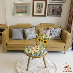 Bàn trà, cafe bằng Gốm Mosaic - Họa tiết Hoa Mặt Trời