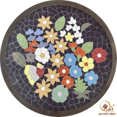 Bàn trà, cafe bằng Gốm Mosaic - Họa tiết Thảo Hoa
