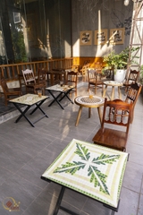 Bàn trà, cafe bằng Gốm Mosaic - Họa tiết Thanh Diệp