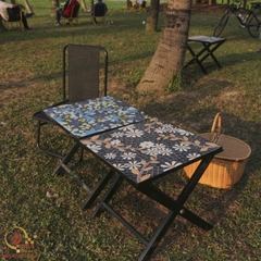 Bàn trà, cafe bằng Gốm Mosaic - Họa tiết Cúc Chi