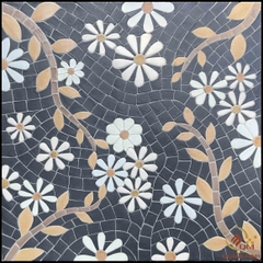 Bàn trà, cafe bằng Gốm Mosaic - Họa tiết Cúc Chi