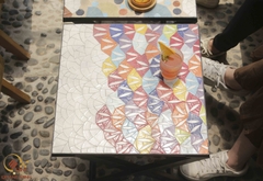 Bàn trà, cafe bằng Gốm Mosaic - Họa tiết Cát Tường