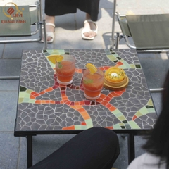 Bàn trà, cafe bằng Gốm Mosaic - Họa tiết Magma