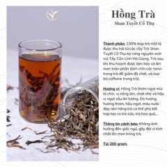 Hồng Trà Shan Tuyết Cổ Thụ 1 tôm 2 lá - Túi 200gram (Nguyên liệu pha chế)