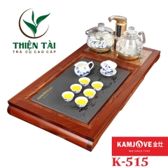 Bộ Bàn Trà Ấm Điện Chính Hãng Kamjove K-515 ( Gỗ Cẩm Lai)