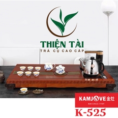 Bộ Bàn Trà Ấm Điện Chính Hãng Kamjove K-525 (Gỗ Cẩm Lai)
