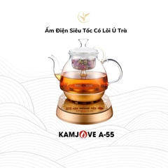 Ấm Điện Bàn Trà Thông Minh 2 tính năng (pha trà hoa cách thủy) Kamjove A-55