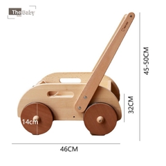Xe đẩy gỗ và đồ chơi tư duy cao cấp / Wooden trolley