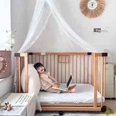Bộ nôi cũi Faroro gỗ sồi nhập khẩu cao cấp / Faroro Crib