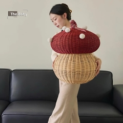 Giỏ Nấm mây đan nhập khẩu cao cấp / Mushroom Basket