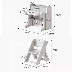 Bộ bàn ghế LIONF trẻ em đa năng cao cấp / LIONF Table