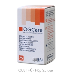 Que thử đường huyết dùng cho máy đo đường huyết Ogcare (hộp 25 que)