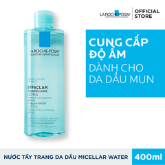 Nước tẩy trang làm sạch sâu và kiểm soát bã nhờn cho da dầu mụn Effaclar 400ml