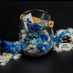 Bình, Lọ hoa khô thủy tinh trang trí handmade