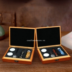 Bộ dấu sáp niêm phong hộp gỗ