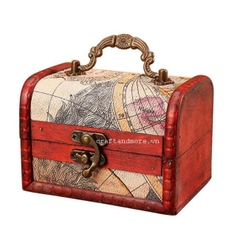 Hộp rương gỗ giả cổ vintage