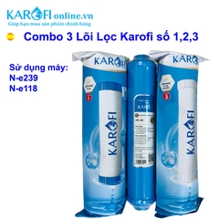 COMBO 3 LÕI LỌC KAROFI SỐ 1,2,3