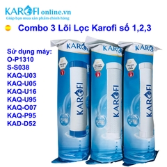 COMBO 3 LÕI LỌC KAROFI SỐ 1,2,3