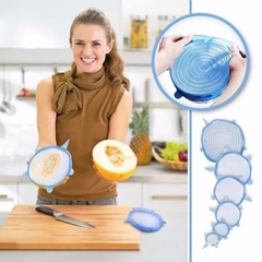 SET 6 NẮP SILICOL ĐẬY TÔ CHÉN BẢO QUẢN THỰC PHẨM