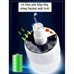 ĐÈN LED 100W SẠC TÍCH ĐIỆN + SẠC NĂNG LƯỢNG MẶT TRỜI CÓ MÓC TREO