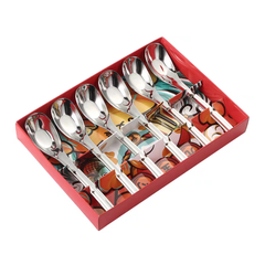 SET 6 THÌA INOX BẠC