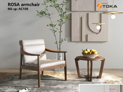 Ghế ăn gỗ óc chó cao cấp Armchair ROSA