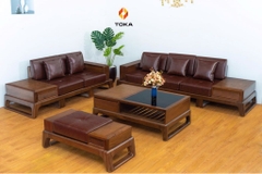 Bộ sofa gỗ sồi cao cấp GS003