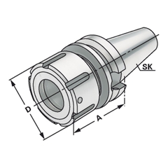 Bầu kẹp BT40(dùng collet)