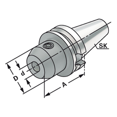 Bầu kẹp dao phay ngón BT40-32-100